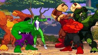 Marvel Super Heroes Mugen : Team Hulk vs Team Red Hulk