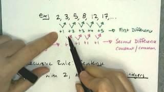 Quadratic Sequences The Basics