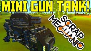 Scrap Mechanic Gameplay - EPIC Viewer Creations: Overwatch Door, Land Boat and Mini-Gun Tank!