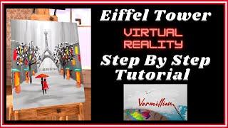 Vermillion - Eiffel Tower Paris Step By Step Painting Tutorial