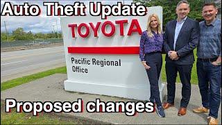 Auto theft update. Toyota Canada reacts to government changes!