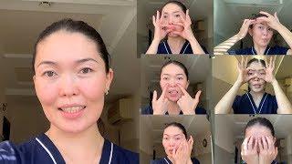 Self-massage of the face and neck. Facial massage at home Facial massage for wrinkles Detailed video