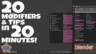 20 Blender Modifiers and Tips in 20 Minutes!