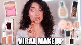 TESTING VIRAL MAKEUP | Patrick Ta, Saie, Haus Labs & More