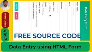 Vid.7: Google Sheets | Data Entry using HTML Form #googlesheets #appsscript #dataentry