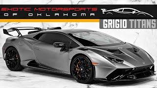 C1586 2023 LAMBORGHINI HURACAN STO - GRIGIO TITANS MATT PAINT * CARBON PACK * REV * DRIVE * EXHAUST