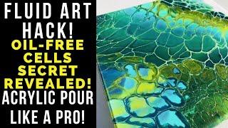 OIL FREE Hack for Cells Fluid Art Resin Acrylic Pouring | Poured Soul Art | Music: @Elephant_Funeral