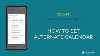 How to Set Alternate calendar - Xiaomi [Android 11 - MIUI 12]
