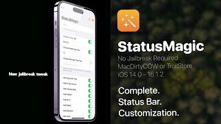 New Jailbreak Tweak StatusMagic released for iOS 16 | Status Bar Customization |