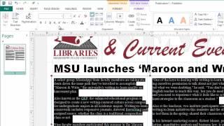 Creating Newsletters in Microsoft Publisher