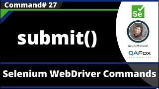 submit() Command - Selenium WebDriver