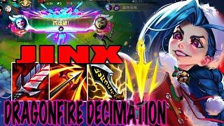 WILD RIFT JINX ADC GAMEPLAY |  DRAGONFIRE DECIMATION - JINX BUILD RUNES