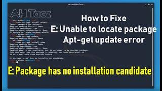 How to Fix E : "Unable to Locate Package" Error in Kali Linux