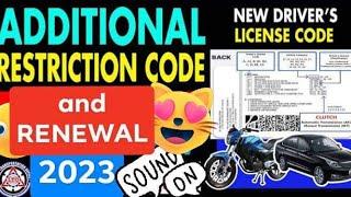 LTO lipa add restrictions and renewal driver license