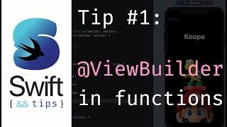 Tip: @ViewBuilder in functions