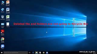 Deleted folders & files are not going to Recycle Bin