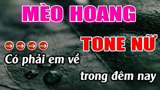 Mèo Hoang Karaoke Tone Nữ ( Gm ) Karaoke Lâm Beat - Beat Mới