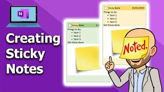 OneNote - Create a Sticky Note in 3 Easy Steps