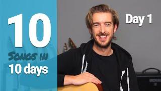 Guitar Lesson 1 - YOUR FIRST SONG! // LEARN 10 SONGS IN 10 DAYS For KIDS