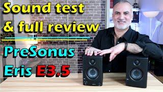 PreSonus Eris E3.5 Studio Monitors Sound test, full review, likes & dislikes