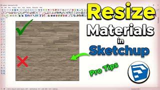 How to scale material in SketchUp | sketchup custom textures | sketchup resize textures | Sketchup