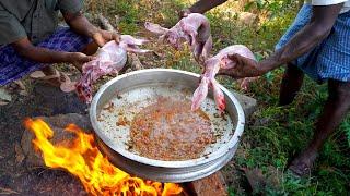 RABBIT GRAVY!!! | 3 Full Rabbit Gravy | Full Rabbit Curry  Prepared by uncle | food fun village