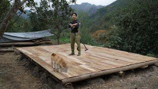 Shape wood, Make beams, Floors, Saw wood into boards, Build dream log cabin by hand - Thanh Trieu TV