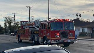 POMONA: LAcoFD Quint 185 responding to abdominal Pain BLS ( Radio Broadcast )