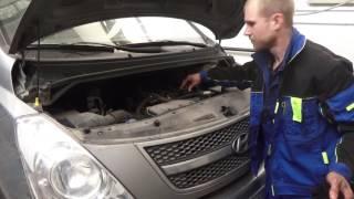 Oil change in a transmission and engine Hyundai Grand Starex