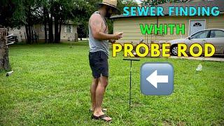 How to locate a sewer line in the yard with probe rod