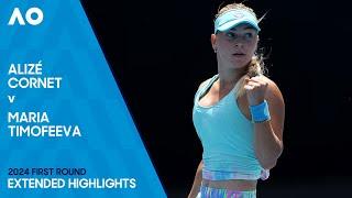 Alizé Cornet v Maria Timofeeva Extended Highlights | Australian Open 2024 First Round