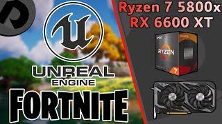 Fortnite Unreal Engine 5.1 Chapter 4 / Season 1 | Ryzen 7 5800x + RX 6600 XT | FPS Test 1080p