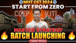 Mht Cet 2024 Preparation Start from Zero|Master Strategy for 99%ile in CET|Best Batch for MHT CET|