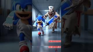 evil nun forces sonic police team #sonic #injection #short #doctor #hospital #sick