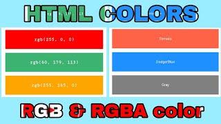 HTML Colors |RGB & colors |html tutorial part 10