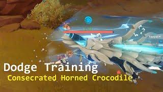 Dodge Training: Consecrated Horned Crocodile | Genshin Impact