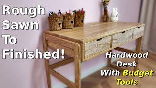 DIY Solid Oak & Ash Desk | Budget Tools, Pro Results!