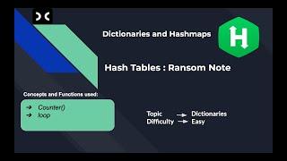 Hash Tables: Ransom Note | HackerRank | Dictionaries | HashTables