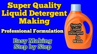 Liquid Detergent Making Process100% Real Formula how to make liquid detergent homemade business idea