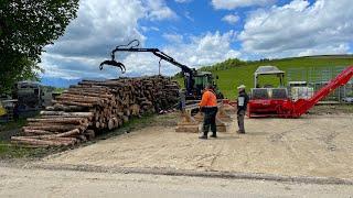 Claas Elios 210 Scheifele SF5000 Forstkran Scanreco und Hakki Pilke Falcon 35