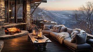 Winter Jazz Music In A Cozy Coffee  Smooth Jazz Background Music With A Warm Fireplace To Relax