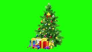 Free Full HD Animated Christmas Tree Green Screen | No Copyright