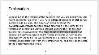 Problem with SSIS package deployment