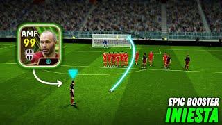 Review - 99 Rate A. Iniesta Epic Booster - ... Dribbling + ... Lofted Pass  - efootball 2024