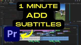 How to Add Subtitles in Premiere Pro tutorial