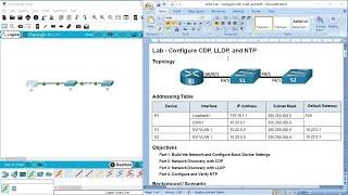 10.8.2 Lab - Configure CDP, LLDP, and NTP