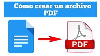 Como crear un archivo PDF en mi celular