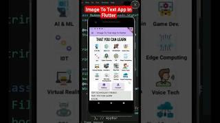 Image to Text converter app Flutter  #flutterapp #ocr  #flutter #flutterapp   #appdevelopment