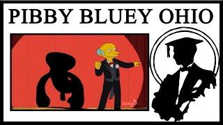 How Does "Pibby, Bluey, Ohio" Satirize Internet Culture?