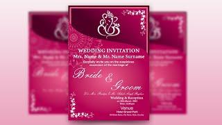 Wedding Invitation card Design - CorelDRAW Tutorial